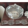 Clear Acrylic Plastic Salad Bowl with Utensils Just for You