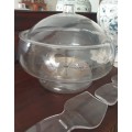 Clear Acrylic Plastic Salad Bowl with Utensils Just for You