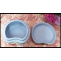 Small Wedgwood Light Blue Jasperware  Kidney Shaped Container