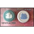 Two Small Wedgwood Light Blue Jasperware   Containers