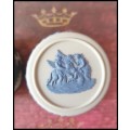 Two Small Wedgwood Light Blue Jasperware   Containers