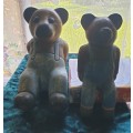 Two Solid Wood Teddy Bears (so cute)