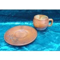 Handmade Cup and Saucer (wooden)