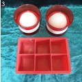 Ice Tray Silicone and two Round Silicone items