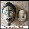 Huge Two Wooden Masks    ..... ABSOLUTE BARGAIN !!!