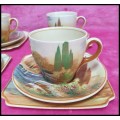 4 ROYAL DOULTON ` WOODLEY DALE` TEA TRIO SETS