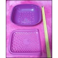 Tupperware Purple Strainers (Like New)