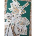 mixed lot of hundreds of old South African stamps  about 350 grams   -   stamps lot 1
