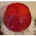 Vintage Red | glass vase | Italian |