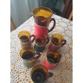 Drinks Set | Made in Spain | Amber  Glass | BARGAIN AT THIS PRICE |