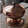 COPPER PLATED AND BRASS FONDUE SET | MADE IN PORTUGAL |