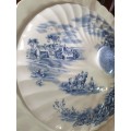 Happy England  by JOHNSON BROTHERS | BLUE & WHITE | VEGGIE BOWL WITH LID | 01