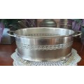 EPNS PLATED BOWL WITH GLASS BOTTOM (15 x 25 x 9 cm High)