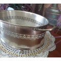 EPNS PLATED BOWL WITH GLASS BOTTOM (15 x 25 x 9 cm High)