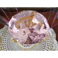 Pink Crystal Faceted Diamond Paperweight