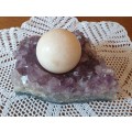 Natural Amethyst with marble stone ball | DECOR |