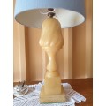 Solid Alabaster lamp with new shade