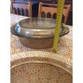 Oven bowl with Lid and Serving Platter made in France