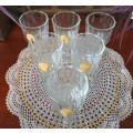 6 Small  Glasses made in Italy
