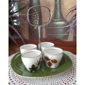 MIDWINTER | EGG CUPS AND TRAY | VINTAGE | DECOR |