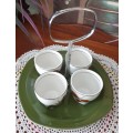 MIDWINTER | EGG CUPS AND TRAY | VINTAGE | DECOR |