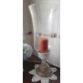 Large glass Candle Holder  | Size 18 x 57 cm High   | DECOR | HOME |