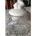 GLASS BUNNY JAR FOR YOUR COLLECTION