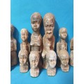 Soapstone hand carved african art theme chess set