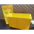 LEGO Storage Brick Case 8 Stud Yellow Container Plastic 2015
