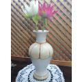 CERAMIC VASE WITH FLOWERS