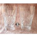 SET OF TWO CRYSTAL GLASSES