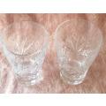 SET OF TWO CRYSTAL GLASSES