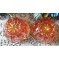Set of Vintage Carnival Glass Ashtray | Could be used for Candle Holders | DECOR