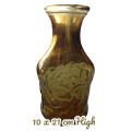 Vintage Mid-century Italian Empoli Murano Amber Textured Glass Jug/Vase