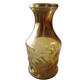 Vintage Mid-century Italian Empoli Murano Amber Textured Glass Jug/Vase