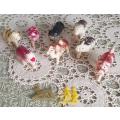 Vintage Celluloid Farm Animals 1950`s Lucky Packet Charms | Rare Find |