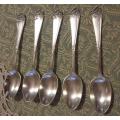 Silver Hallmark Coffee Spoons |  Set of 5 |