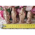 Solid Brass Fu Lu Shou in Antique Chinese Figurines ( Just under 1.5 KG Combined)