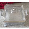 Vintage Pyrex bowl  with silver plated stand