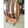 Vintage small oak barrel  About 750 ml