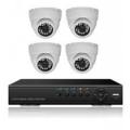 4 Channel cctv indoor Dome camera system with 2 weeks video recording playback(Hard drive included)