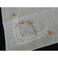 VINTAGE COTTON EMBROIDERED HANKIE CHRISTMAS SPECIAL !!!@@@!!!