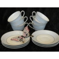 NORITAKE SET LAUREATE 6 X CUPS AND SAUCERS