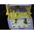 BLUE BOX MINIATURE FOLD OPEN DOLL HOUSE WITH 12 ACCESSORIES AND EXTRAS!!!!!!
