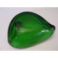 MURANO GLASS ASHTRAY GREEN REDUCED