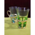 2 X SHOT GLASSES IN STAND
