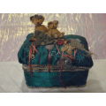 VERY CUTE DECORATED TIN WITH TEDDYS