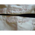 VINTAGE EMBROIDERED SATIN GLOVES VERY PRETTY