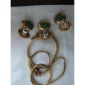 NECKLACE WITH PENDANT AND MATCHIING EARRINGS STUNNING !@!@! LOW PRICE