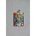 GlassOfVenice Murano Glass Venetian Reflections Rectangular Pendant